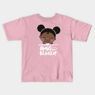 Amigo Bilingue Lola - Afro latina happy girl. Kids T-Shirt